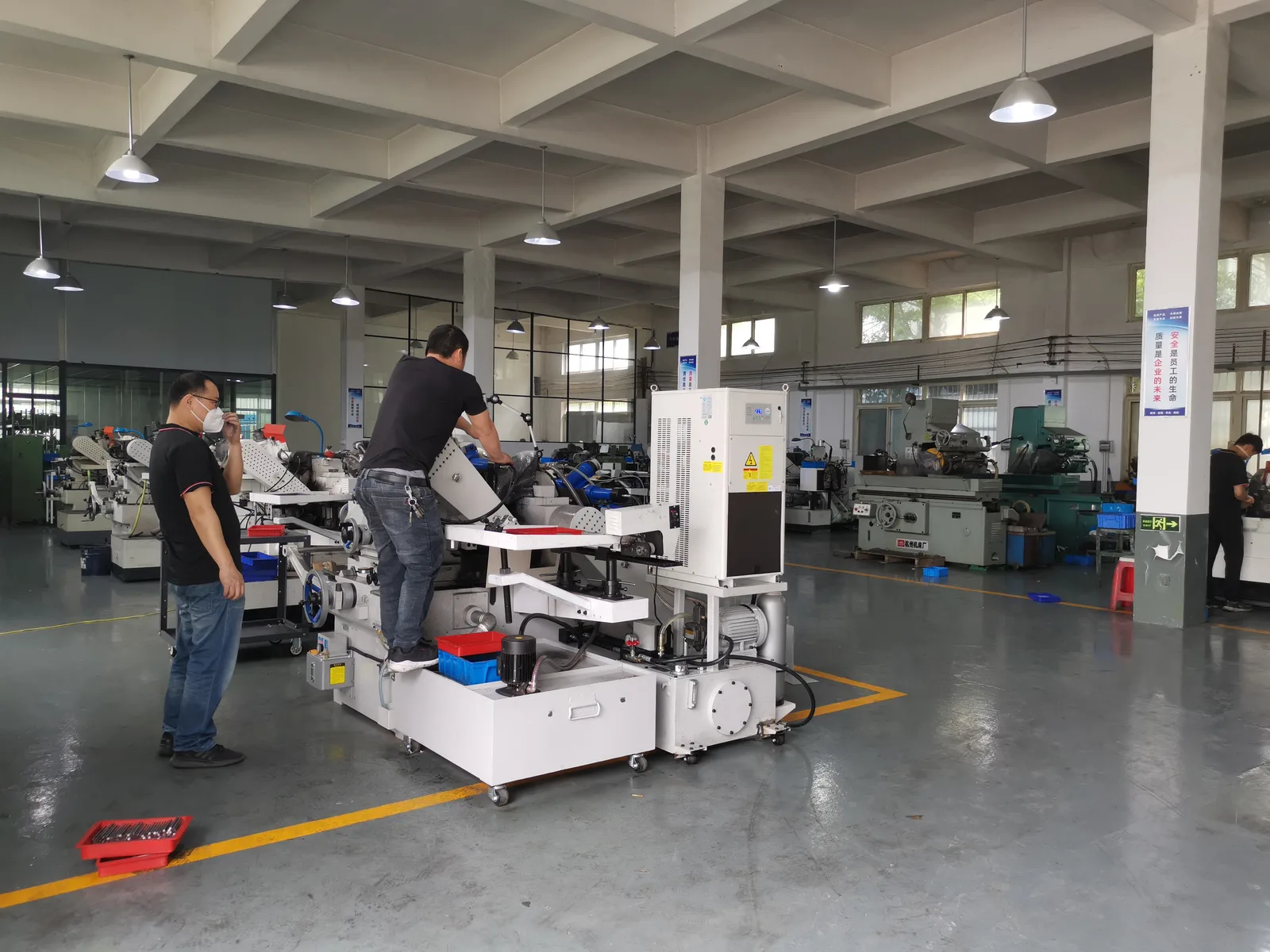 Machining workshop floor