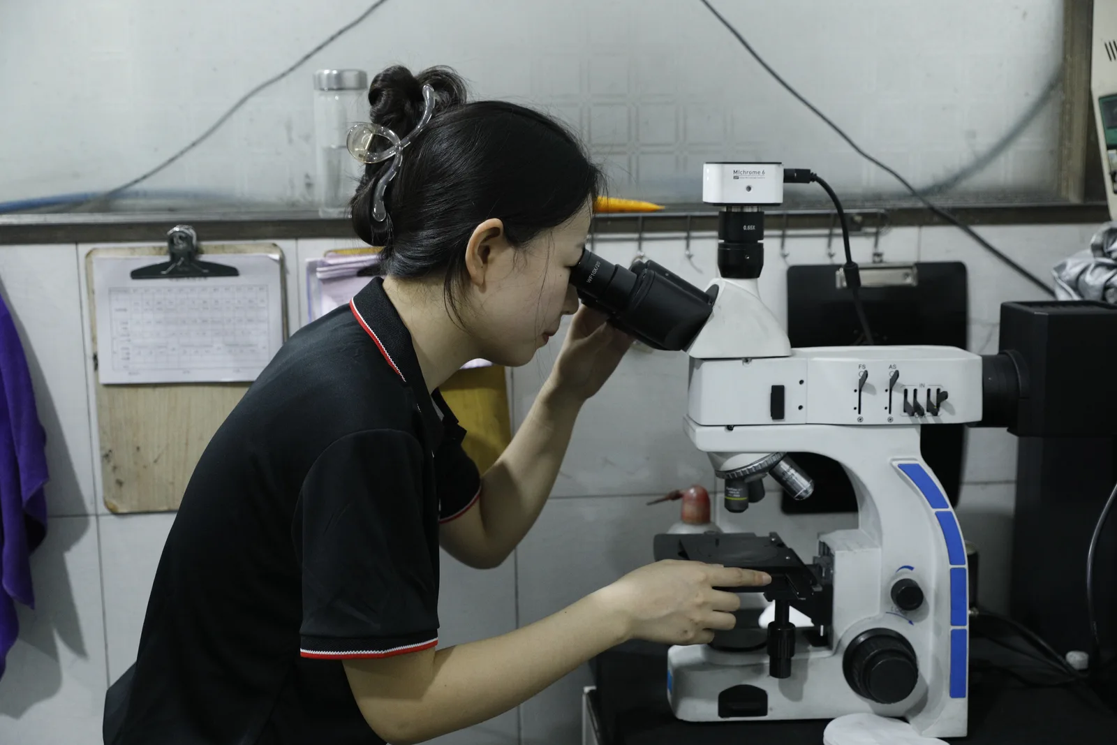 Quality inspection under microscope — metrology and QC